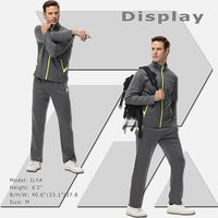 Ensemble de survêtement unisexe personnalisé en polaire respirant à fermeture éclair intégrale pour l'hiver, idéal pour le jogging et l'entraînement en extérieur