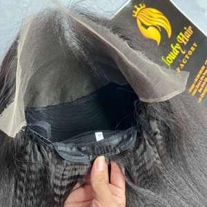 Belle Kinky Straight Cheveux Humains Bruts 13x4 13x6 Transparent Lace Front Perruques 8-30 Pouces Vierge Cheveux Humains Kinky Straight Perruque - Product Image 3