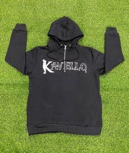 2024 chándal de lana con logotipo personalizado para hombre transpirable de alta calidad 100% trajes de algodón Color negro con bordado ecológico - Product Image 2