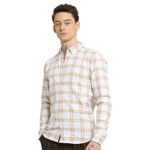 Camisa clásica a cuadros de algodón 100% para hombre, elegante, versátil, abotonada con patrón de cuadros llamativo, diseñada para la comodidad diaria - Product Image 5