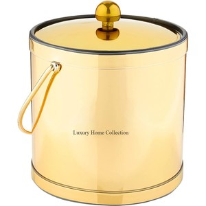 Couleur Or Brillant Poli À La Main Seau À Vin Organisateur De Stockage Aspect Attrayant Forme Ronde Boissons Baignoires Bars Et Pubs Fourniture - Product Image 1