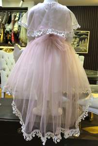 فستان أبيض فاخر جديد من بارادا للفتيات والأطفال، فستان ساتان مزين بالزهور لحفلات الزفاف والحفلات الراقصة في الربيع - Product Image 3