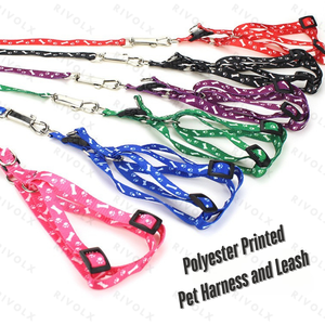 Correa para mascotas con estampado de poliéster, arnés para perros, arnés para gatos para perros pequeños como suministros para mascotas de peluche - Product Image 2