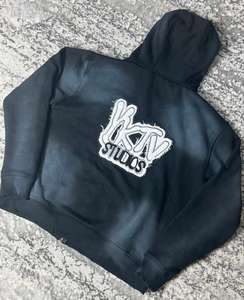 Fabricación profesional 100% chándal de algodón para hombres de alta calidad cómodo invierno impreso chándales Sunfade bordado - Product Image 3