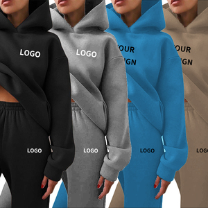 Nueva sudadera personalizada 100% algodón Top Jogger pantalones sudadera 2 piezas Jogging Track Suit Sudadera con capucha conjunto chándal para hombres - Product Image 6