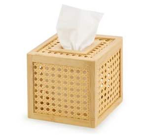 กล่องใส่กระดาษทิชชูหวายสำหรับตกแต่งใช้งานได้เหมาะสำหรับห้องนั่งเล่นห้องพักและห้องรับประทานอาหาร - Product Image 4