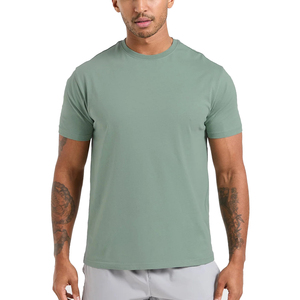 Men's Fashion Compression Gym Wear 100% Cotton Eco-Friendly Printed Sports T-Shirt Breathable for Men - Product Image 1