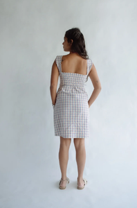 ชุดเดรสเข้ารูปพิมพ์ลายแฟชั่นชุดเดรสออกงานปาร์ตี้คอวีขนาดใหญ่กลางใส่สบาย - Product Image 3