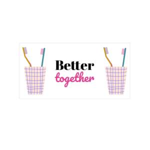 Modern 330ml Better Together <b>Ceramic</b> Stoneware <b>Mug</b> <b>for</b> Couples Microwave Safe with <b>Lid</b> <b>for</b> Weddings and Halloween Stocked - Product Image 2