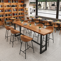 Ensemble de table et de chaises de restaurant en bois moderne pour 2 personnes, mobilier de restauration commercial, ensembles de salle à manger pour la restauration rapide, pour café, salon de thé