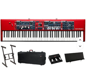 (TB) STAGE 4 88 88-KEY FULLY-WEIGHTED KEYBOARD + CASE + REDBLACK STAND - Product Image 1