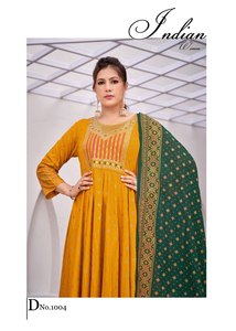 Kurti de algodón estampado de último diseñador con Dupatta Set para todas las ocasiones Ropa DE BODA Indian Salwar Kameez para adultos - Product Image 2