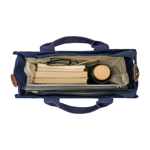 Sac de bureau bleu marine pour hommes et femmes, sacs et étuis d'affaires, sac cadeau d'entreprise avec logo et nom de l'entreprise imprimés, sac de bureau quotidien - Product Image 2