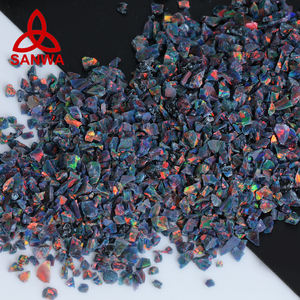 Sanwa – opale synthétique OP33, pierres précieuses opale noire, puces opale, meilleur prix pour incrustation de mode, bagues de fiançailles et pendentifs - Product Image 3