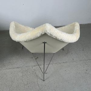 เก้าอี้พักผ่อนหนังแกะคุณภาพสูงแบบโมดูลาร์ <span class=keywords><strong>Herman</strong></span> Miller รุ่น Early Coconut หุ้มด้วยหนังแกะและขาเหล็กสแตนเลส - Product Image 3