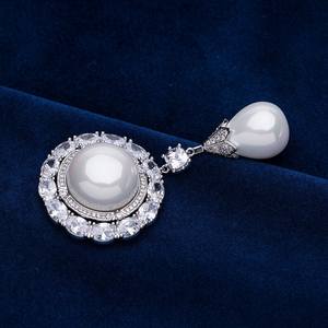 Broche pendentif en perle de diamant cultivé Leb pour femmes personnalisées accessoires de mariage de luxe Collection de bijoux en argent 925 pour les fêtes - Product Image 6