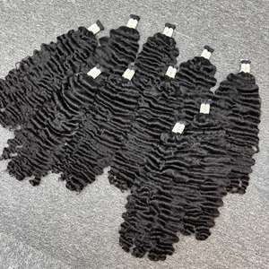 Vente en gros de cheveux humains bruts bouclés birmans dans la trame de sources de la plus haute qualité - Product Image 4