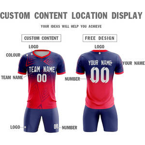 Custom Sublimated <b>Short</b> Set Soccer Uniform for Unisex Breathable Quick Dry 100% Polyester V-neck Sport Suit for Outdoor Soccer - Product Image 4