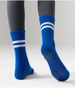 Wholesale High Quality <b>Non</b> <b>Slip</b> Cotton Grip Yoga <b>Socks</b> Crew Length Body Logo for Unisex Daily Use - Product Image 4