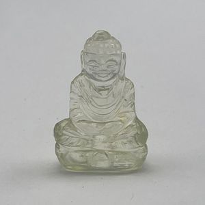 Buda de cristal del desierto libio Natural tallado raro LDG calavera tallada a mano calavera bellamente tallada calavera - Product Image 1