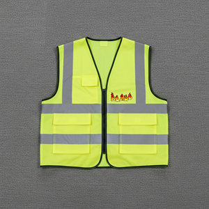 เสื้อกั๊กนิรภัยสะท้อนแสงแบบตาข่าย ระดับความปลอดภัย 2 ANSI EN ISO พร้อมไฟ LED และคุณสมบัติกันน้ำ สำหรับงานช่างพร้อมโลโก้สั่งทำพิเศษ - Product Image 2