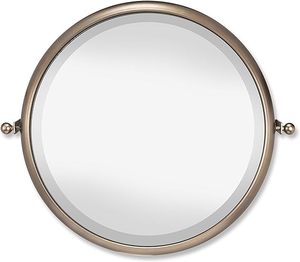 Colección náutica Abbott, 27 ojos de buey, espejo redondo grande con bisagras, decoración de pared de bronce para baño y dormitorio, artesanía Calvin - Product Image 2