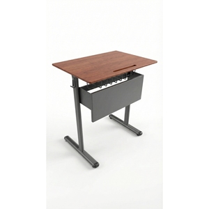 Escritorio Individual Moderno con Patas en T 2026, Superficie CDF, Cesta de Alambre para Escuela, Venta al por Mayor - Product Image 4