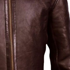 Chaqueta Bomber de Piel de Oveja B3 Cálida para Hombre |   Chaqueta de Piloto RAF de Otoño en Piel de Oveja Genuina |   Cuello alto antibacteriano - Product Image 4