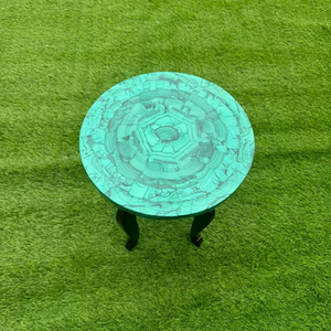 Adorno de Mesa de Lujo para el Hogar de Halloween, Hecho a Mano con Piedra Preciosa de Labradorita Verde, con Diseño de Amor - Product Image 1