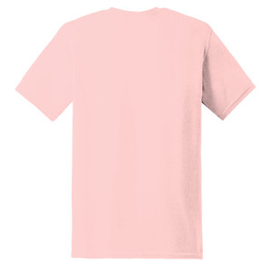 Color rosa claro vendedor caliente de alta calidad 100% algodón cuello redondo Camiseta de punto de gran tamaño sólido personalizable - Product Image 6