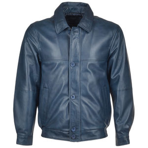 Chaqueta de Cuero Genuino para Hombre con Cuello Alto, Tela de Lona Transpirable, Chaquetas de Cuero Personalizables OEM en Múltiples Diseños - Product Image 1