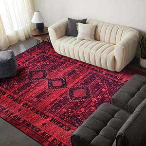 Netline Home Abstract Heritage Deep Red Washable <b>Rug</b> - Product Image 1