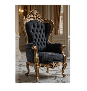 Silla de lujo de madera de diseño clásico con tapicería elegante perfecta para un lujoso comedor y un cómodo espacio para sentarse - Product Image 2