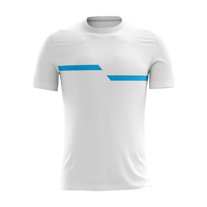T-shirt de sport pour hommes coupe ajustée de haute qualité T-shirt de fitness en course à pied personnalisé Nouveau design Tissu tricoté en polyester/coton pour - Product Image 3