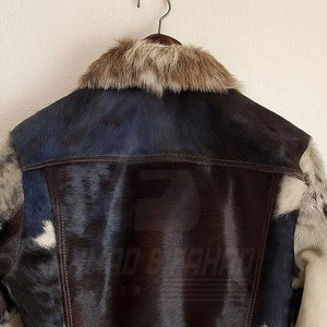 Veste en cuir de vachette pour homme, hiver, cuir souple de qualité supérieure, écologique, respirante, logo personnalisé sur le devant, pour un style décontracté et streetwear - Product Image 6