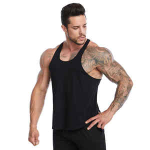 Gran oferta de camisetas sin mangas de algodón para hombre, camiseta de entrenamiento para gimnasio con logotipo personalizado, camiseta transpirable informal de verano para culturismo muscular - Product Image 4