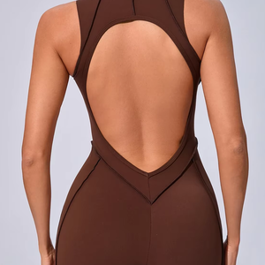 Mono Deportivo Acolchado, Ropa Deportiva para Mujer, Traje de Gimnasio para Fitness, Body para Mujer, Cintura Elástica, Frente Sólido - Product Image 2