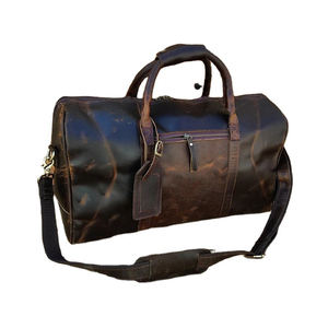 Sac de voyage en cuir pour homme, classique, robuste, marron, luxe, week-end - Product Image 1