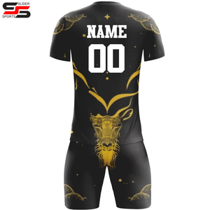Conjunto de uniformes de fútbol de poliéster 100%, camisetas de equipo, camisetas de liga, uniformes de fútbol personalizados al por mayor, ropa de fútbol - Product Image 4