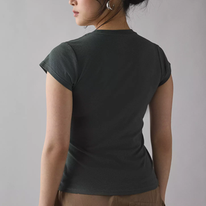 Camisetas de Algodón 100% de 180 Gramos con Cuello Redondo, Estilo 2025, para Mujer y Hombre, Tallas Grandes, Personalizables con su Propio Logotipo - Product Image 3