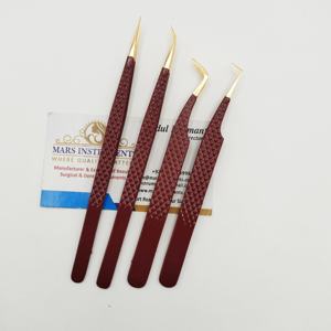 Nouvelle arrivée Pince à épiler en acier inoxydable à 90 degrés en forme de L Pince à épiler testée à la main Logo personnalisé et emballage disponible - Product Image 5