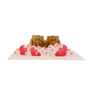 Offre Spéciale personnalisé 3D Pop hérisson conception cartes de voeux nouveauté amour Style artisanat pour la saint-valentin papier artisanat - Product Image 1