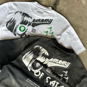 Camiseta holgada unisex de 100% algodón personalizada lavado ácido pesado 280 GSM serigrafía de gran tamaño patrón sólido 200 gramos peso de la tela - Product Image 6