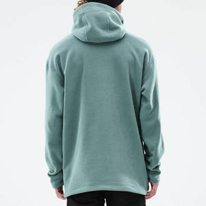 Haute qualité hommes confortable polaire à capuche avec cordon à capuche automne extérieur chaud polaire veste blanc plaine pull à capuche - Product Image 3