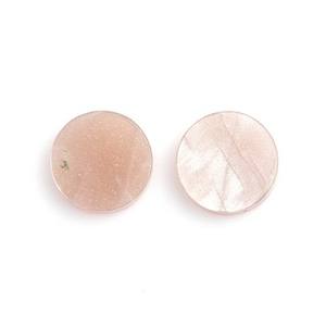 Nueva Llegada, Piedra Lunar Melocotón, Cuarzo Natural de 12 mm, Liso por Ambos Lados, Forma de Moneda Plana, Piedras Preciosas Sueltas para la Fabricación de Joyas y Sanación Energética - Product Image 3