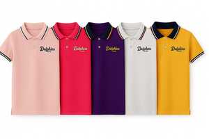 Polo d'été vintage en tricot pour enfants, manches courtes, logo brodé, col rabattu pour garçons et filles, Bangladesh - Product Image 4