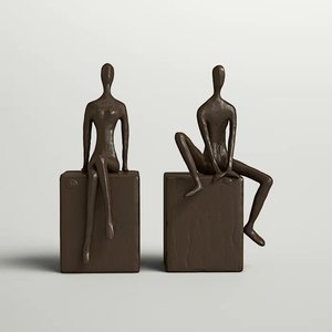 Serre-livres personnalisables multifonctionnels faits à la main en fer élégant moderne Bouchon en fer fantaisie unique pour étagères décoratives - Product Image 5