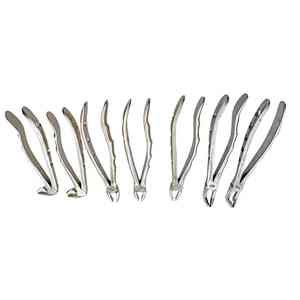 10 pièces dentaire orthodontique et chirurgical en acier inoxydable pince d'extraction de dents ensemble dentaire Instruments chirurgicaux - Product Image 4