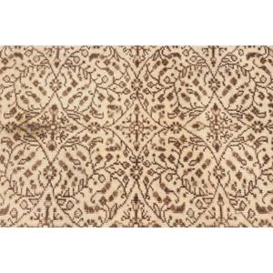 6.2x9.2 ft Vintage Rug, <b>Brown</b> Floral Turkish <b>Wool</b> Rug - Product Image 5