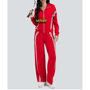 2024 automne nouveau Sport costume femmes survêtement à manches longues rayé course ensemble Jogging ensemble pantalons de survêtement 2 pièces vêtements de sport femme - Product Image 2